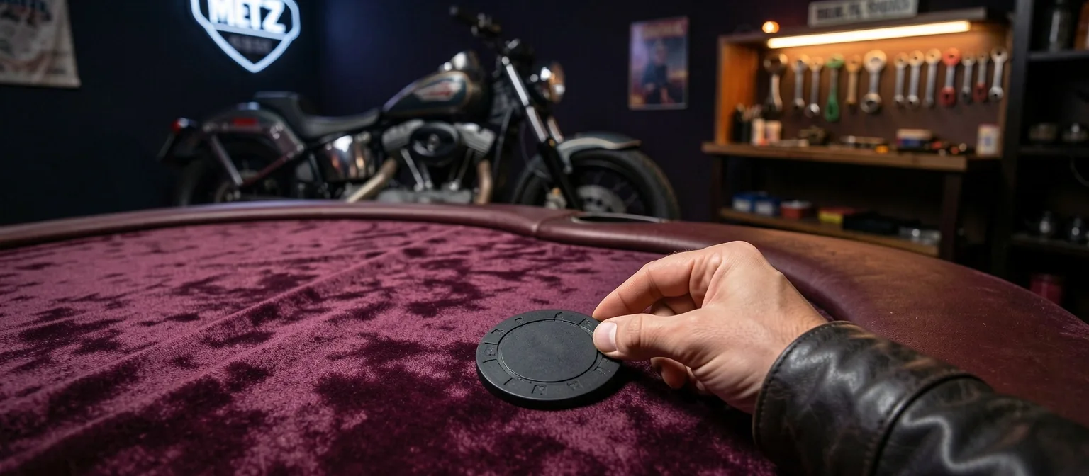 Détails mécaniques et jetons de poker La Véloriua