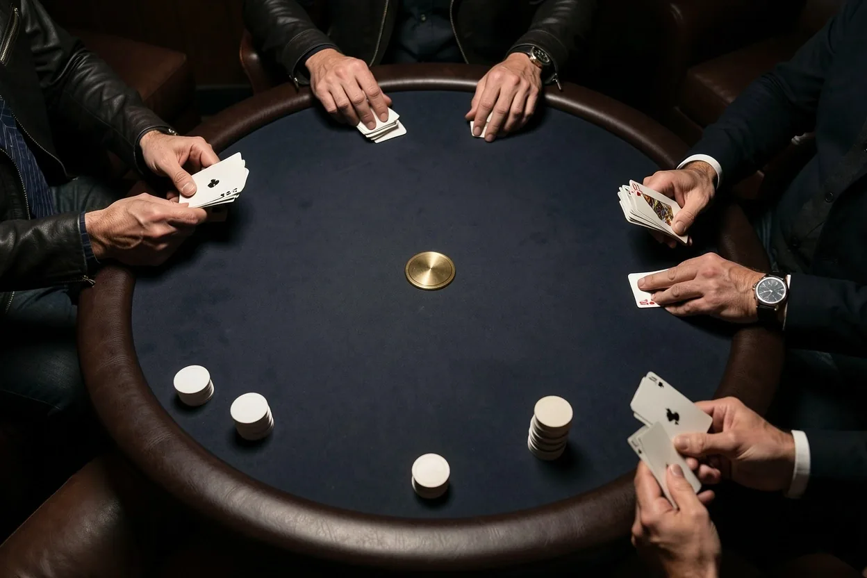 Table de poker du club La Véloriua