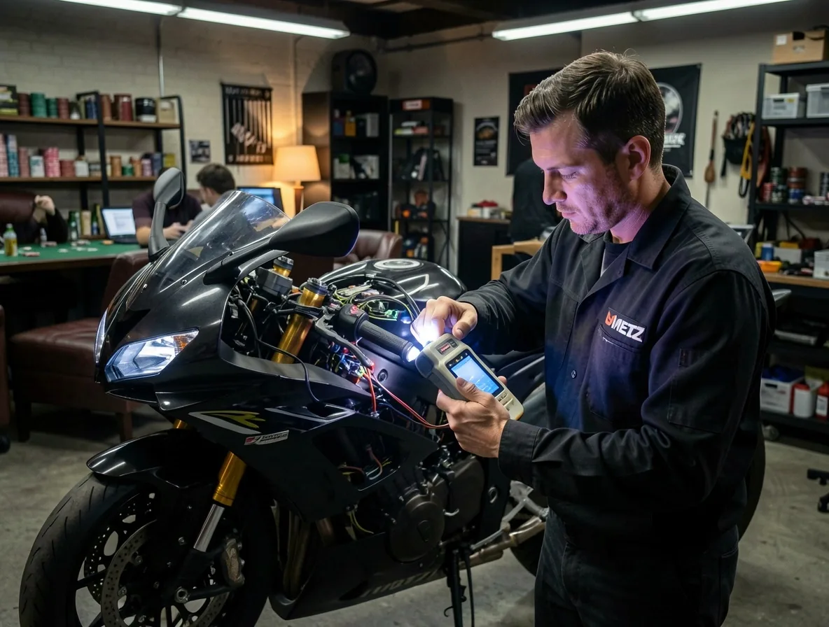 Station de diagnostic électronique moto