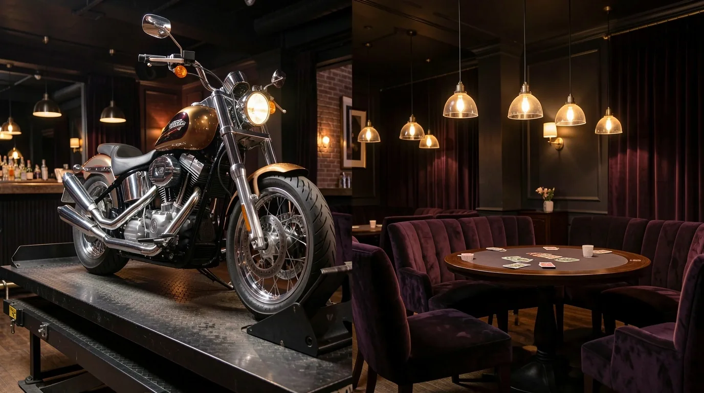 Atelier mécanique moto et salon de poker La Véloriua à Metz